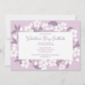 Invitation Cocktails de la Saint Valentin Galentines florales (Devant)