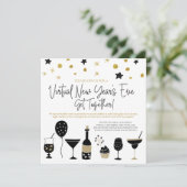 Invitation Cocktails de la Soirée Virtuelle du Nouvel An Gold (Debout devant)