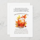 Invitation Cocktails de l'Action de grâce Fête de l'Action de (Devant / Derrière)