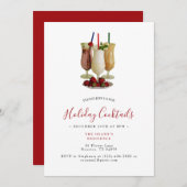 Invitation Cocktails de Noël (Devant / Derrière)