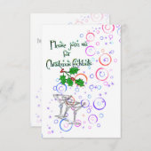 Invitation cocktails de Noël d'invitation (Devant / Derrière)