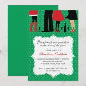 Invitation Cocktails de Noël Fête de Noël (Devant / Derrière)