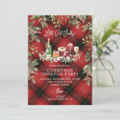 Invitation Cocktails de Noël Rouge Laissons Jolly (Debout devant)