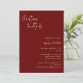 Invitation Cocktails de Noël Rouge moderne | Fête (Debout devant)