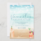 Invitation Cocktails de plage Célébration de vaccination (Devant)