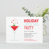 Invitation Cocktails de vacances Festive Noël Party (Debout devant)