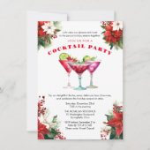 Invitation Cocktails de vacances Noël (Devant)