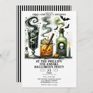 Invitation Cocktails Déplaisants éffrayants Halloween Party