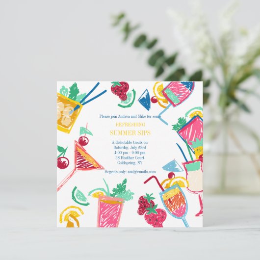 Invitation Cocktails d'été (Debout devant)