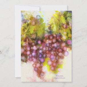 Invitation cocktails dînatoire raisin violet