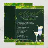 Invitation Cocktails élégants Collecte de fonds Enchères sile (Devant / Derrière)