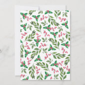 Invitation Cocktails et biscuits de Noël Fête de Noël (Dos)