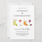 Invitation Cocktails et conversation amusants (Devant)