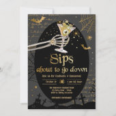 Invitation Cocktails et costumes Brews Boos Booze Halloween (Devant)