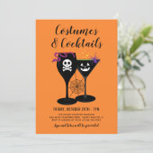 Invitation Cocktails et costumes Orange Halloween Party (Debout devant)