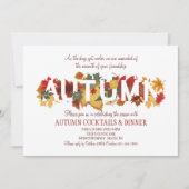 Invitation Cocktails et dîners d'automne (Devant)