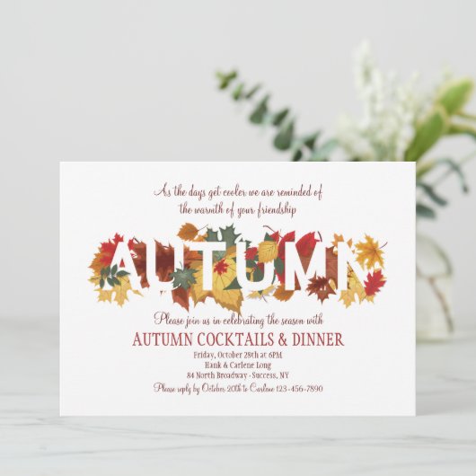 Invitation Cocktails et dîners d'automne (Debout devant)