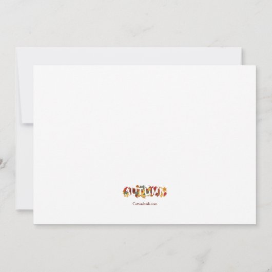 Invitation Cocktails et dîners d'automne (Dos)