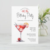 Invitation Cocktails et fête du 40e anniversaire (Debout devant)