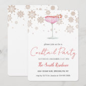 Invitation Cocktails Festive Boissons Cute (Devant / Derrière)