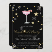 Invitation Cocktails Festive Boissons Cute (Devant / Derrière)