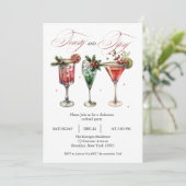 Invitation Cocktails Festive Boissons Fête de Noël (Debout devant)