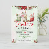 Invitation Cocktails Festive Boissons Fête de Noël (Debout devant)