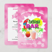 Invitation Cocktails Fête Anniversaire Grosse Fête (Devant / Derrière)