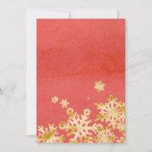 Invitation Cocktails Fête de Noël Boisson Rouge Or (Dos)