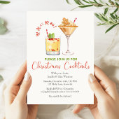 Invitation Cocktails Fête de Noël Gingerbread Aquarelle