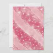 Invitation Cocktails Fête de Noël Rose Aquarelle Boire (Dos)