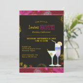 Invitation Cocktails Floral Party 30e anniversaire (Debout devant)
