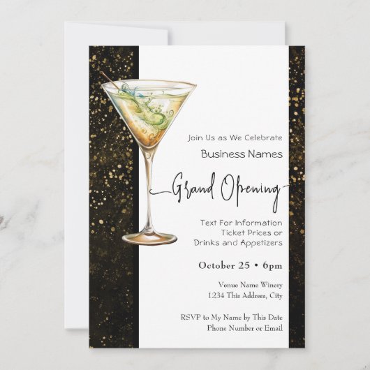 Invitation Cocktails Grand Ouverture (Devant)