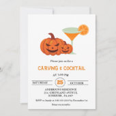 Invitation Cocktails Halloween et Soirée des adultes (Devant)