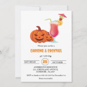 Invitation Cocktails Halloween et Soirée des adultes (Devant)