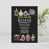 Invitation Cocktails Halloween Skuls Booze Boos (Debout devant)