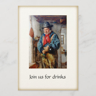Invitation Cocktails irlandais de partie de boissons d'homme