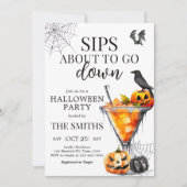 Invitation Cocktails Martini Halloween Party (Devant)