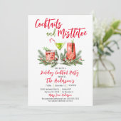 Invitation Cocktails & Mistletoe Festive Boissons Festives (Debout devant)