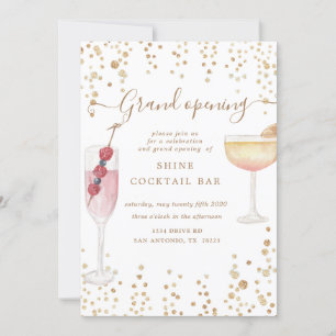 Invitation cocktails mousseux ouverture grandiose