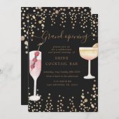 Invitation cocktails mousseux ouverture grandiose (Devant / Derrière)