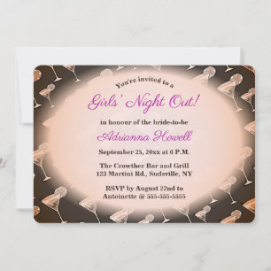 Invitation Cocktails personnalisables Soirée entre filles