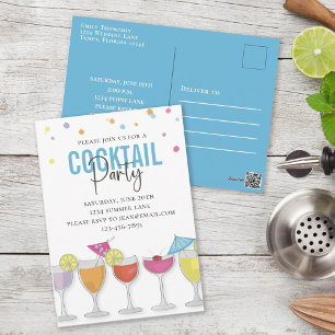Invitation Cocktails personnalisés pour adultes pour annivers