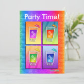 Invitation - Cocktails Pop Art (Debout devant)