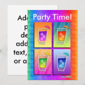 Invitation - Cocktails Pop Art (Devant / Derrière)