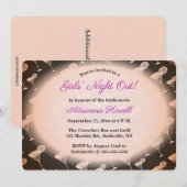 Invitation Cocktails Réglables Soirée entre Filles (Devant / Derrière)