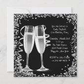 Invitation Cocktails Talons Hauts Noir et Bleu Turquoise Anni (Dos)