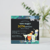 Invitation Cocktails tropicaux 30e fête d'anniversaire (Debout devant)