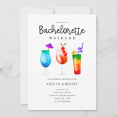Invitation Cocktails tropicaux Bachelorette Party (Devant)