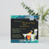 Invitation Cocktails tropicaux Fun Bachelorette Party (Debout devant)